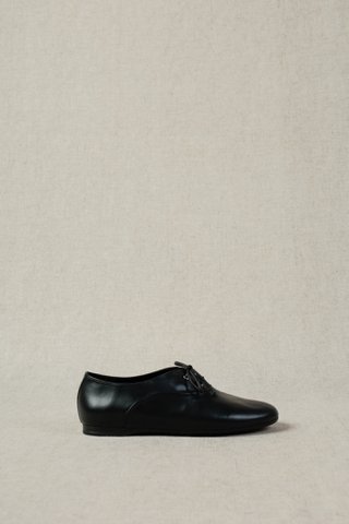 MARSA BLACK – Zacht leren ongestructureerde veterschoenen