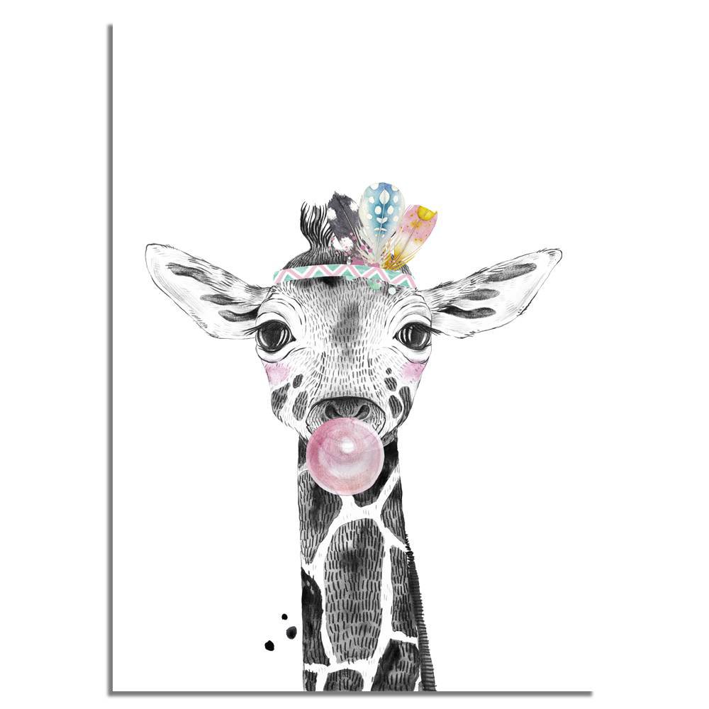 Giraffe Children's room poster Chewing gum