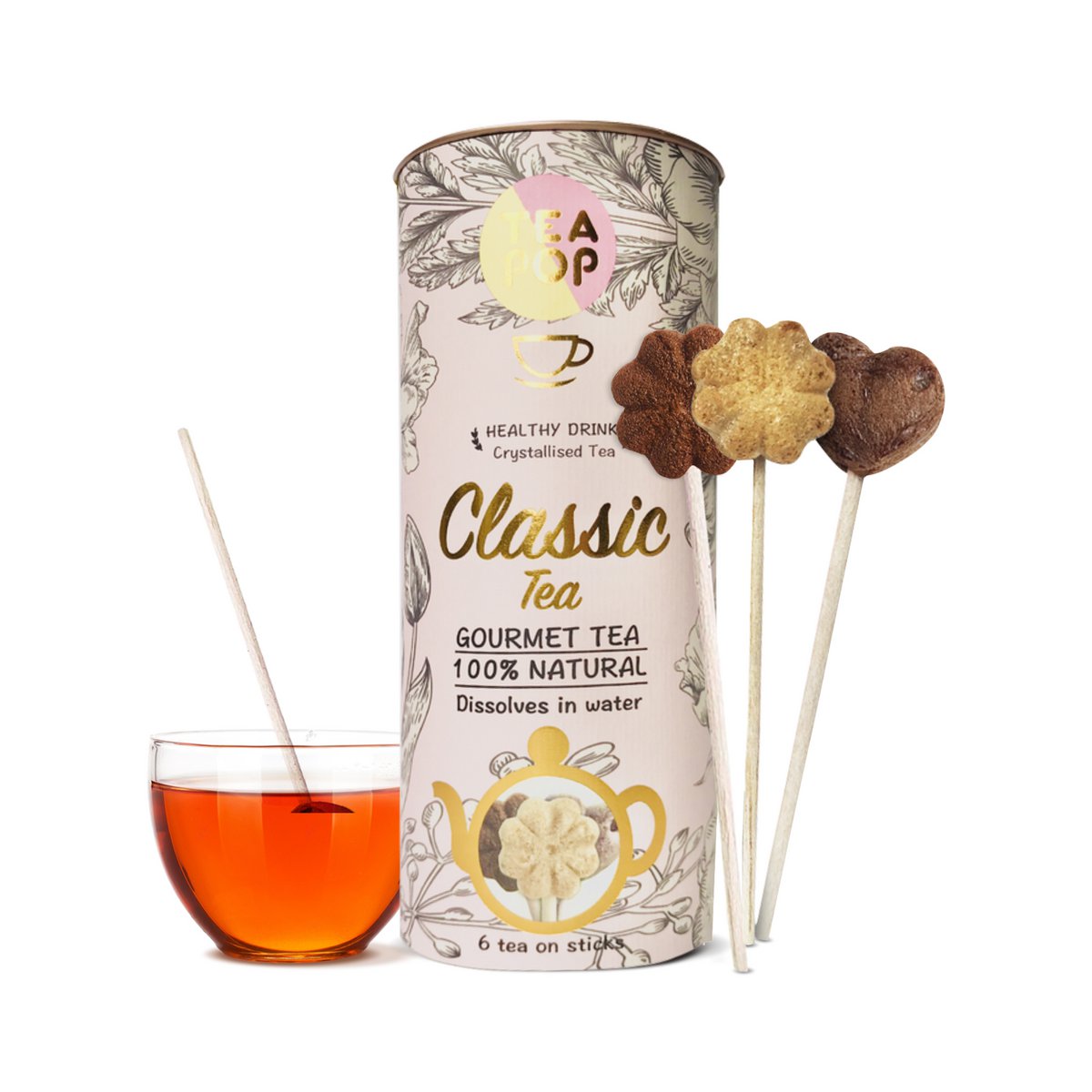 Klassieke melanges thee op een stick! 6 verity of thee in pack | 100% natuurlijk | Lost op in water