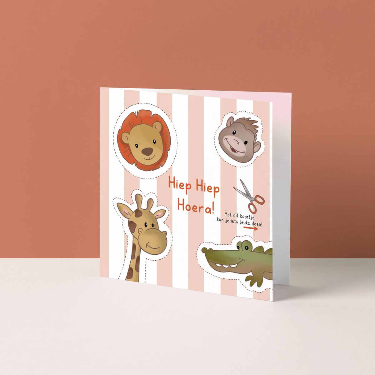 Wenskaart | Hiep Hiep Hoera (knip je slinger)