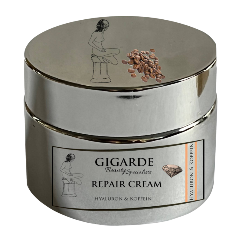 Repair cream with aloe vera, hyaluronic acid and caffeine - face cream, 50 ml