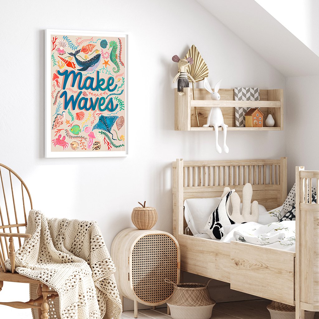 Make Waves Sea Life Art Print