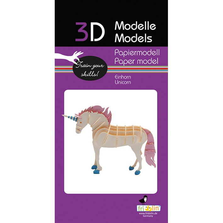 Modèle en papier 3D - Licorne