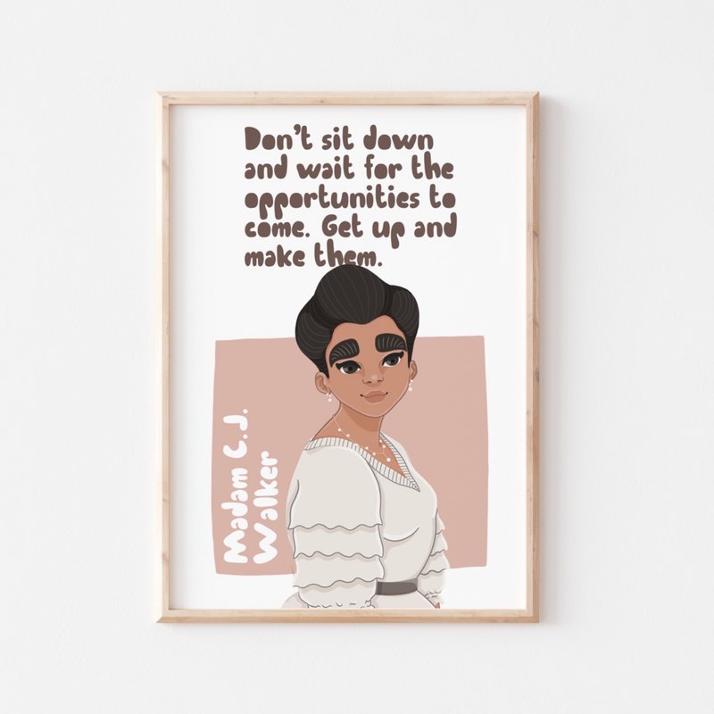 Madam C.J. Walker - Wall Art (A4)