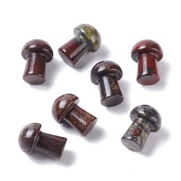 Rocce Sattva | Magia del diaspro del sangue di drago | Fungo Gua Sha Spa 20mm