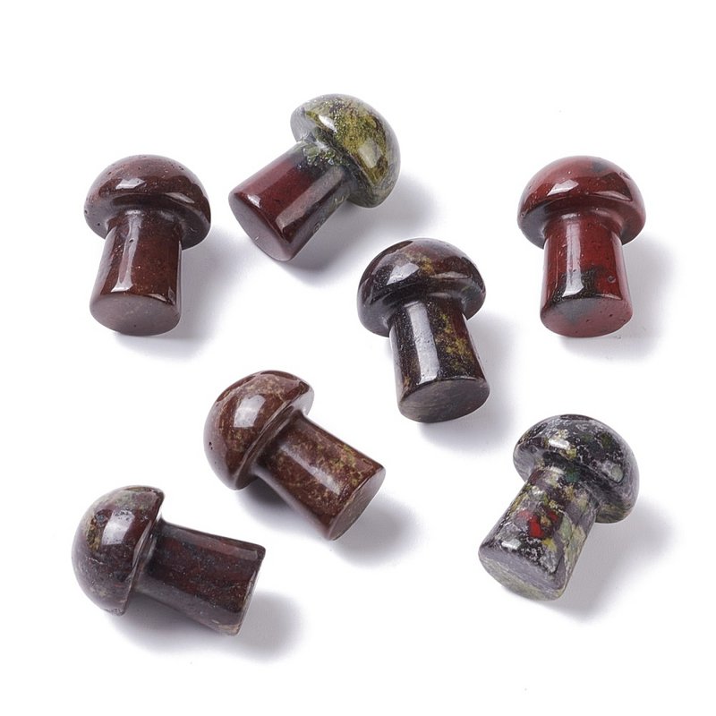 Rocce Sattva | Magia del diaspro del sangue di drago | Fungo Gua Sha Spa 20mm