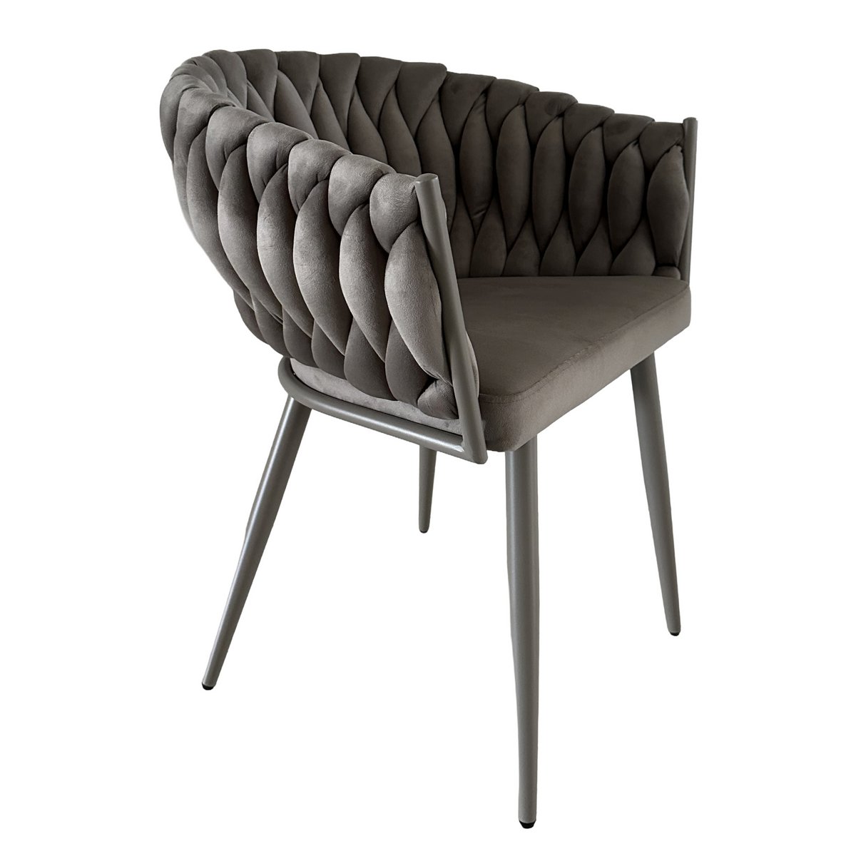 Chaise Wave Chaise de salle à manger Velours Sable/Taupe Couleur du cadre Taupe !