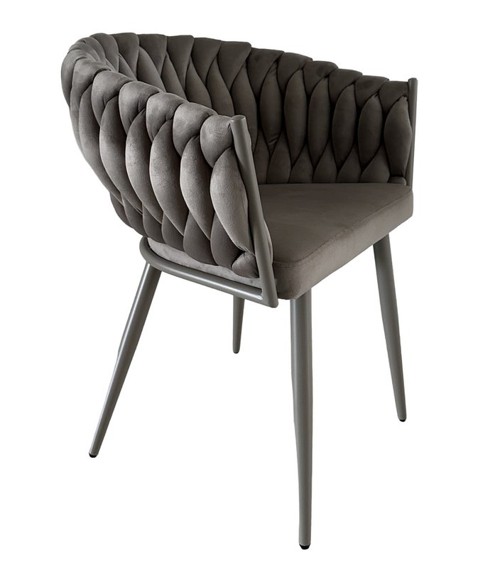 Silla Wave Silla de comedor Terciopelo Arena/Taupe Color del marco Taupe!