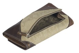 Sunsa women's wallet. leather purse. Wallet with RFID protection. Sustainable wallet made from leather scraps. Large women's wallet with many credit card compartments - wallet/purses for women the best gift idea.
