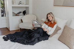 Varmetørklæde cognac | 70 cm | økologisk hørfrø