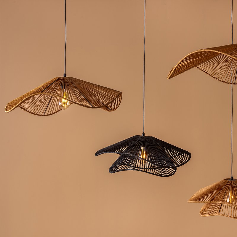 Lampada a sospensione Fedora, Naturale