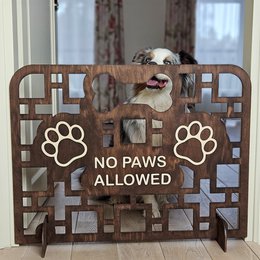 Canta per cani in legno facile da muoversi, barriera indipendente per porte, scale e corridoi