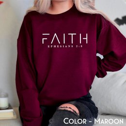 Trendy Faith Sweatshirt Bijbelvers Shirt Christelijke kleding