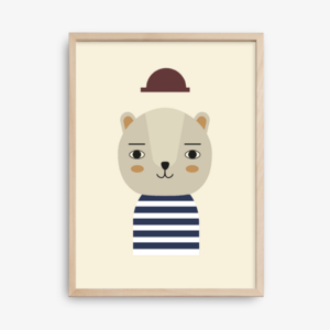 Happy Hat Poster - Stripped T-Shirt, Eco Paper & Packaging