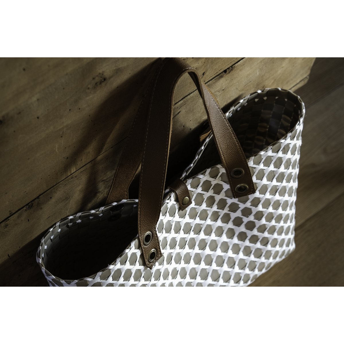 MADRID Basket, shopping bag pi beach bag fabricado con materiales reciclados