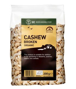 Cashew, broken, organic, Smart Organic, 200g
