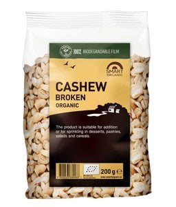 Cashew, broken, organic, Smart Organic, 200g