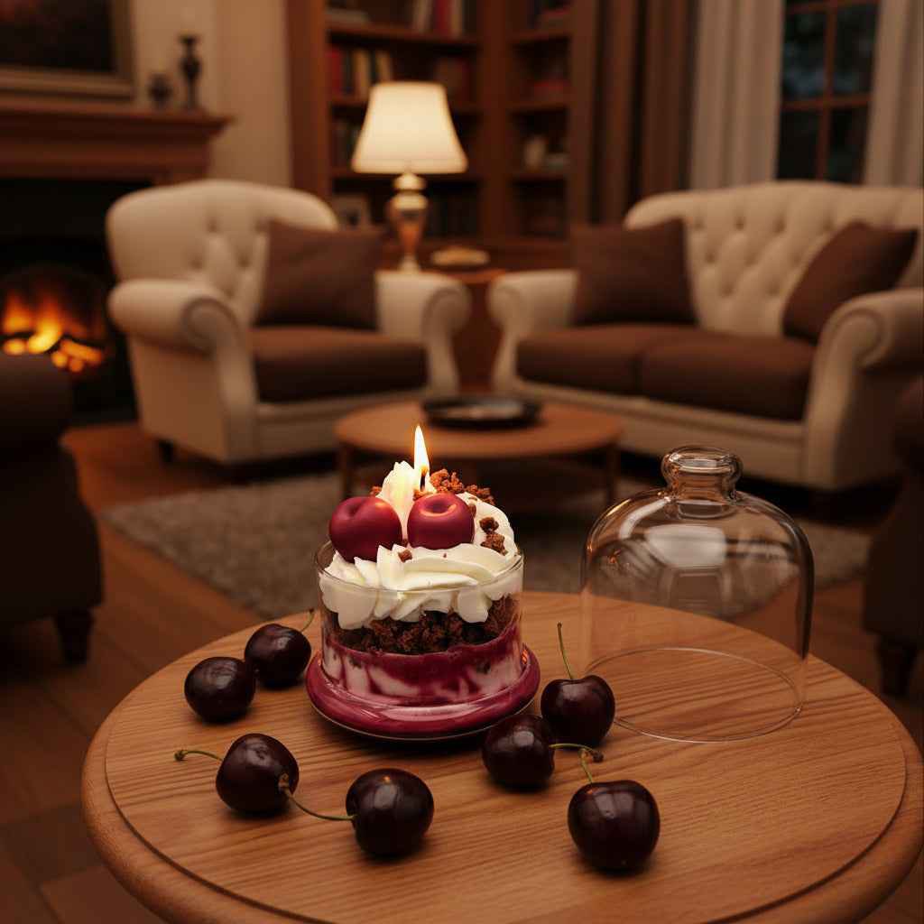 LAVURI Black Forest Cherry – Handmade Dessert Candle