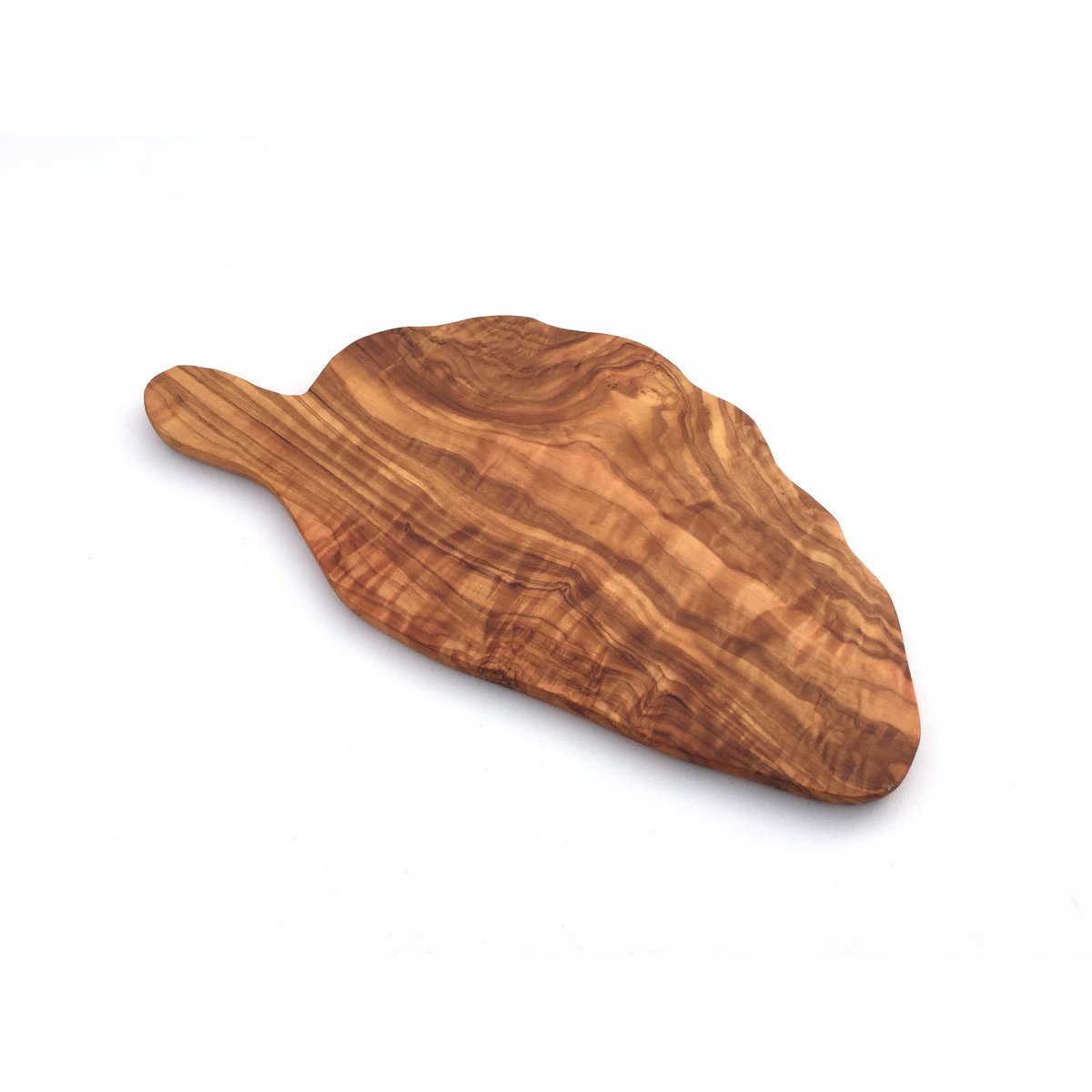 Ontbijtplank met handvat 22 cm extra plat Lichtgewicht gemaakt van olijfhout