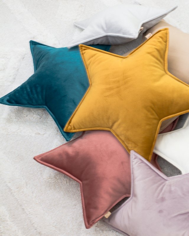 VELVET STAR PILLOW (9 colours) S size