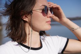 Cadena de gafas de plata MALDIVAS