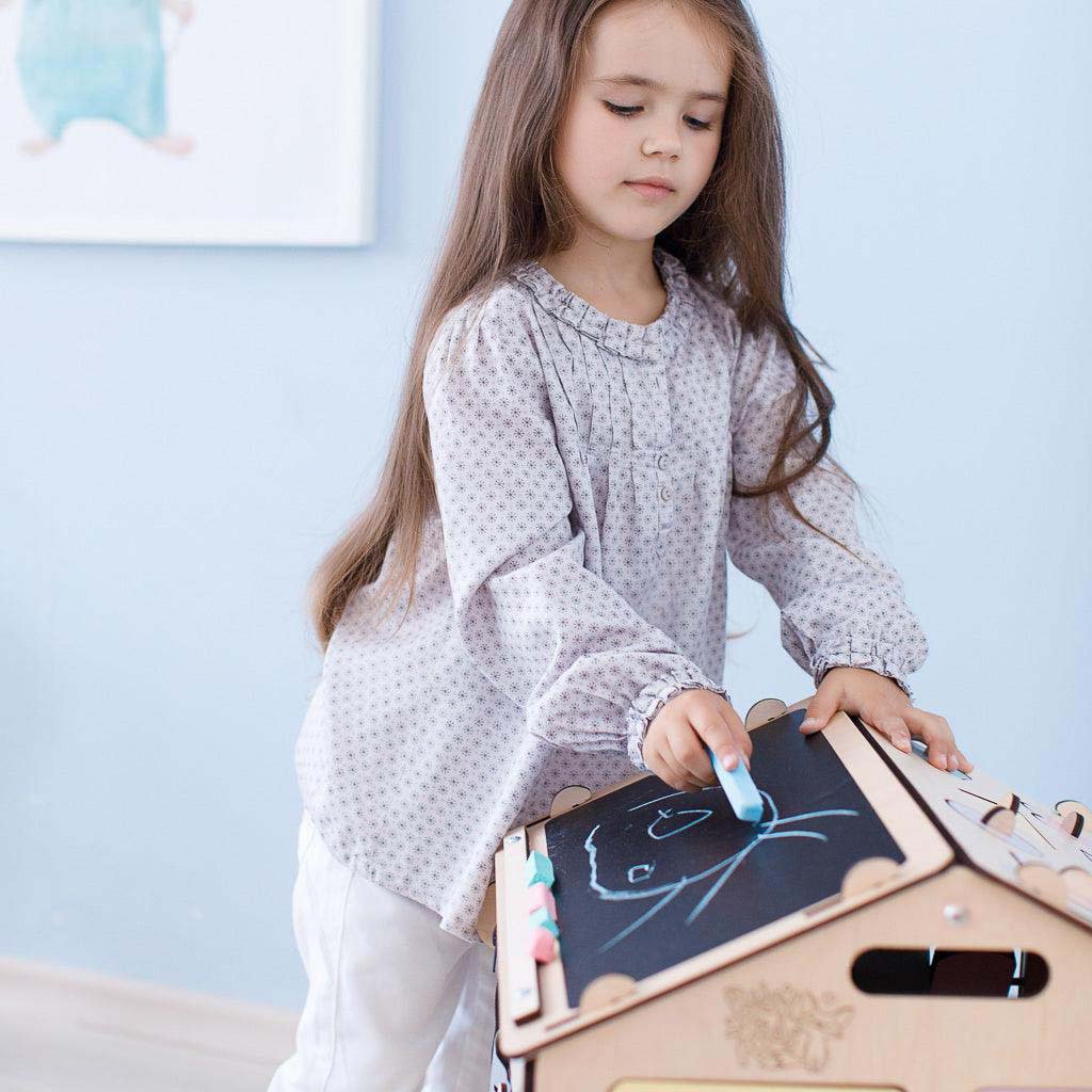 Set - BusyBoard house natural and creative cube