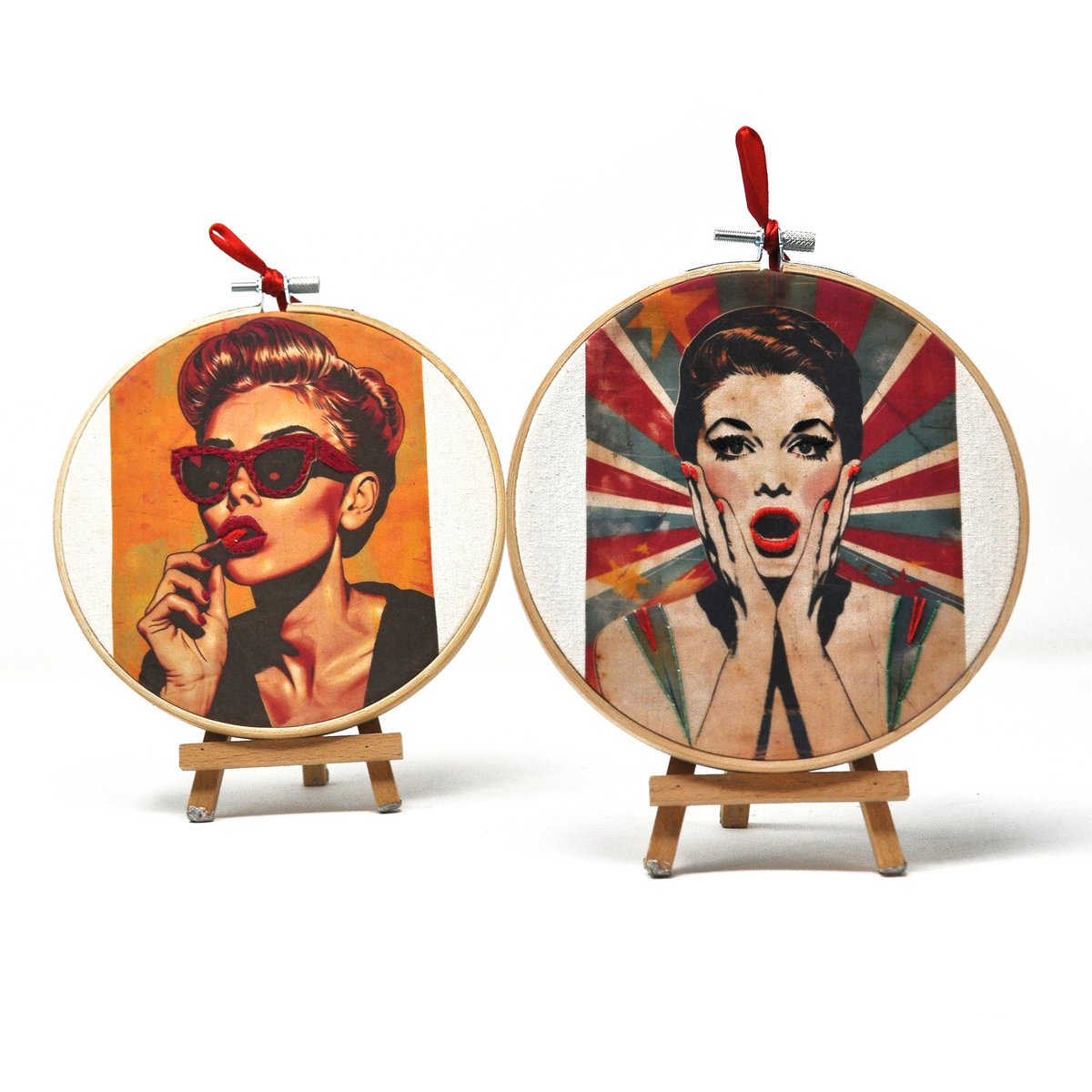 Collection Pop Vintage Portrait – Pack de démarrage pour broderie au détail (7 pièces)