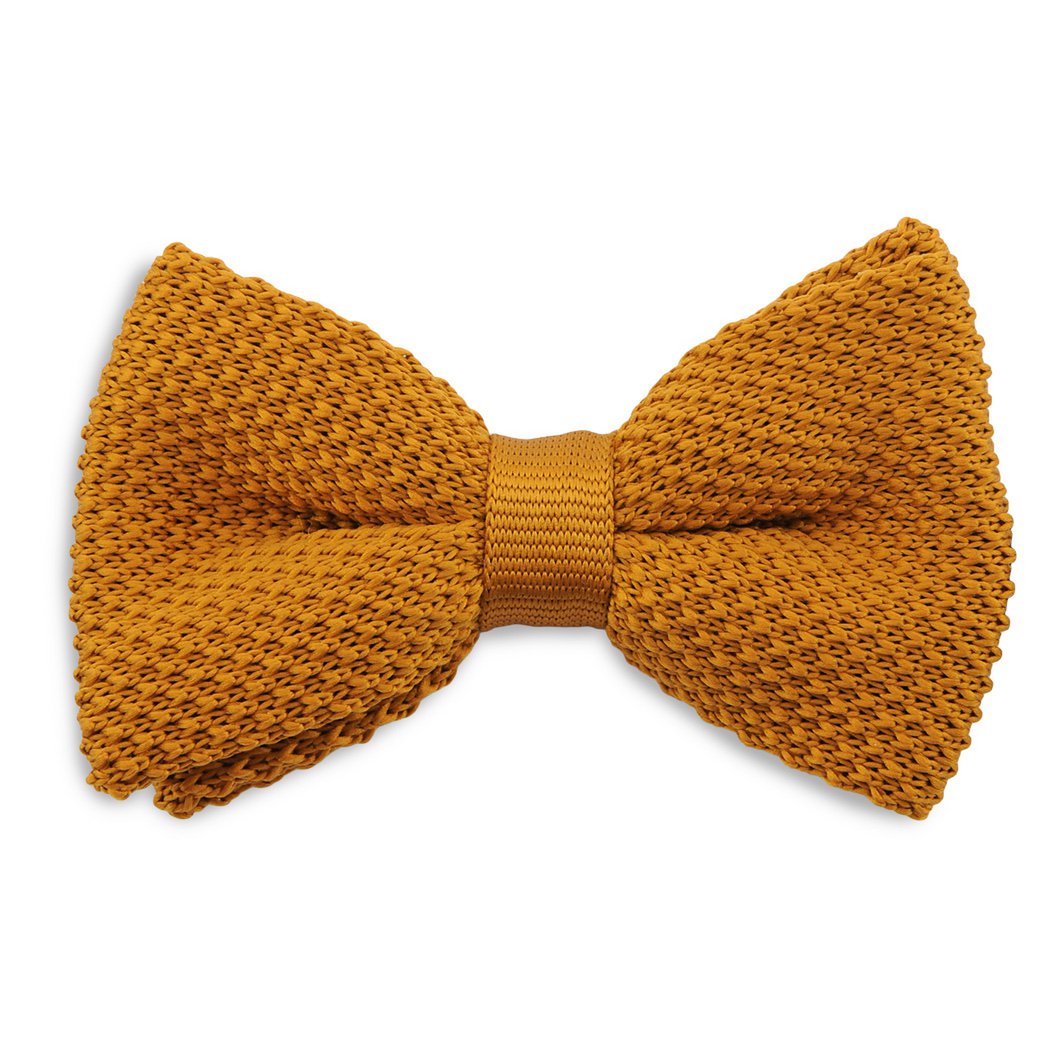 Sir Redman knitted kids bow tie cognac