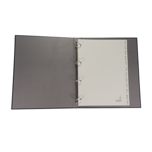 Onglet ECO Kangaro A4 lettres 180gr carton gris 4r 12pcs FSC Jan-Dec