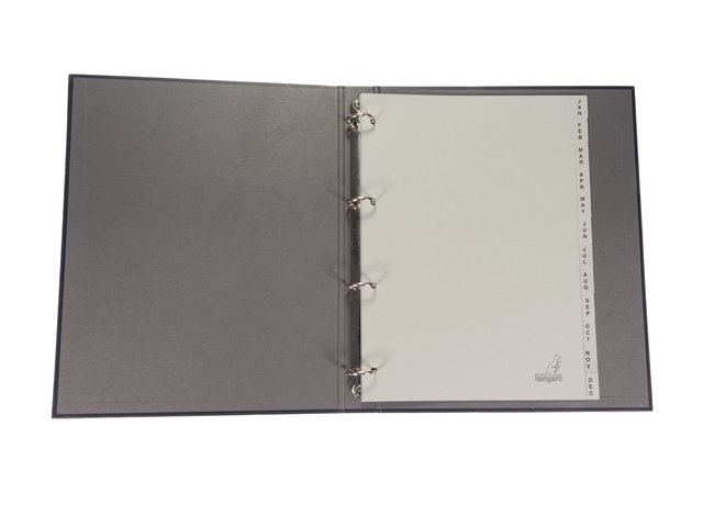 ECO Tab Kangaro A4 letters 180gr gray cardboard 4r 12pcs FSC Jan-Dec