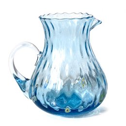 1 Caraffa Balloton in Vetro Soffiata e Lavorata a Mano con Murrine di Murano, linea “I Colori di Murano” 1000 ml. Made in Italy