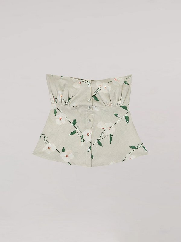 Zomer harlekijn bloemenprint top