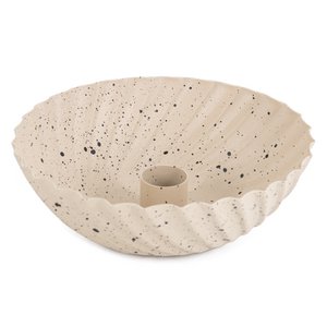 Metal candle holder bowl sand dots