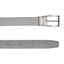 K4002AFB | Doubleface Men's Belt in Genuine Leather, Smooth and Suede. Color Black / Gray. Dimensions: 125 x 3.5 x 0.5 cm (waistline 110 cm). Packaging: rigid bottom/lid Gift Box