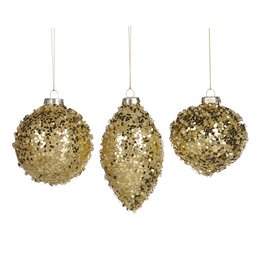 GLSS GLT/BD.COVERED BALL/FIN.ORN ASS/3 GLD 8CM OTHMES