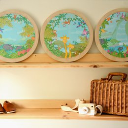 Wandkreis Holz Jungle III