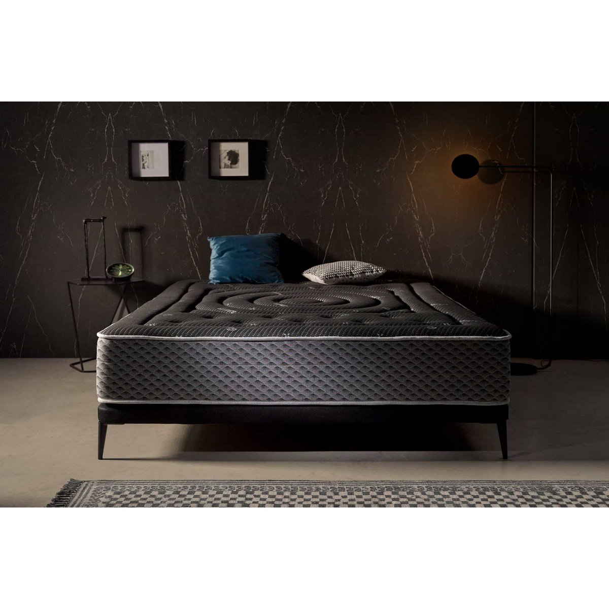 Premium zwarte multizOne viscosoft matras -zwart - Dikte: 27 cm - Moonia