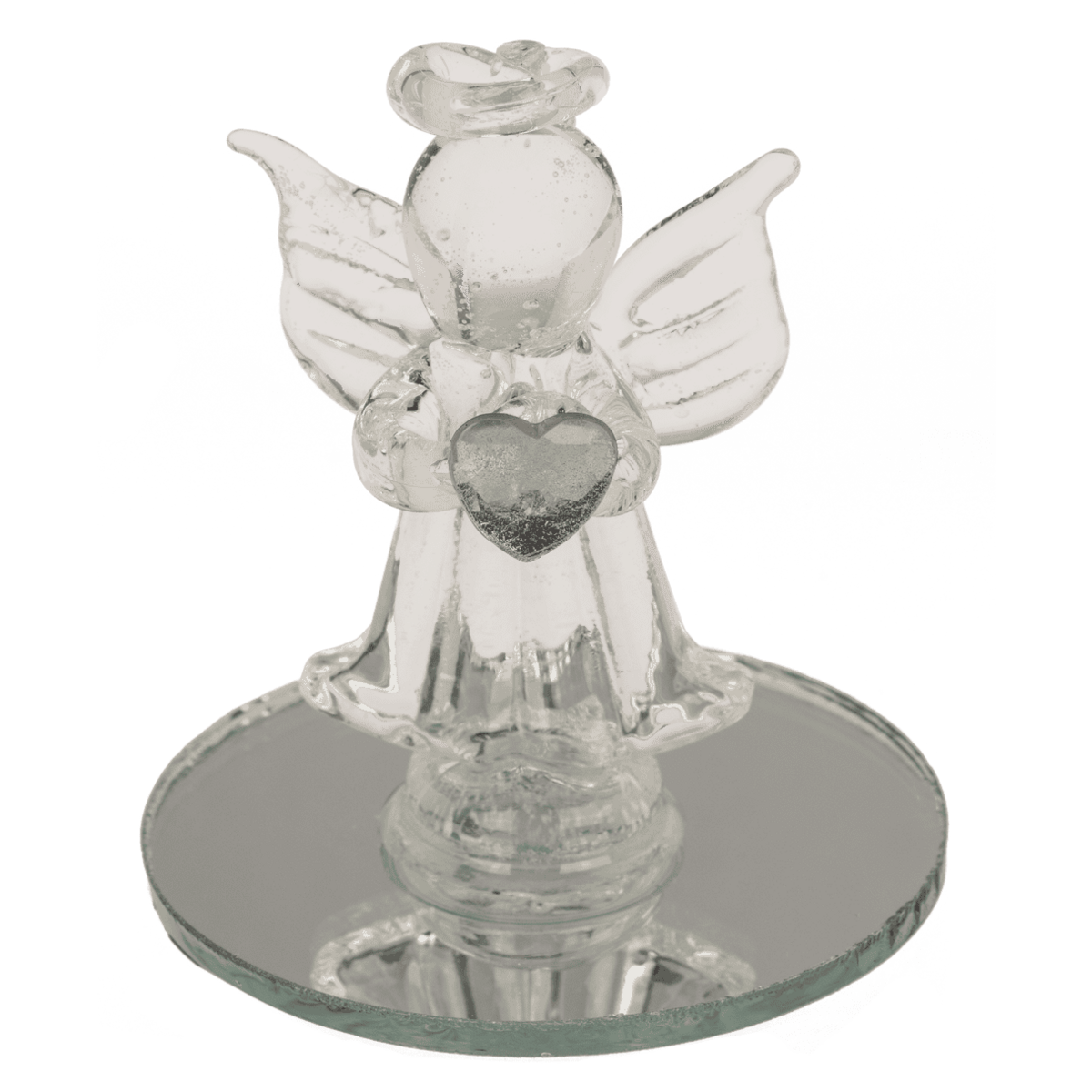 Glass Angel with Heart, 5 cm,