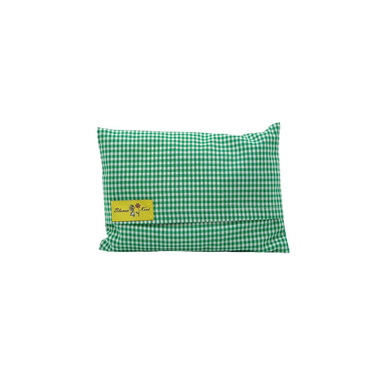 Almohada de semillas de hinojo verde a cuadros