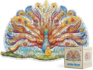 Zarina, The Queen of Gentle Dreams - Houten puzzel met pauwthema