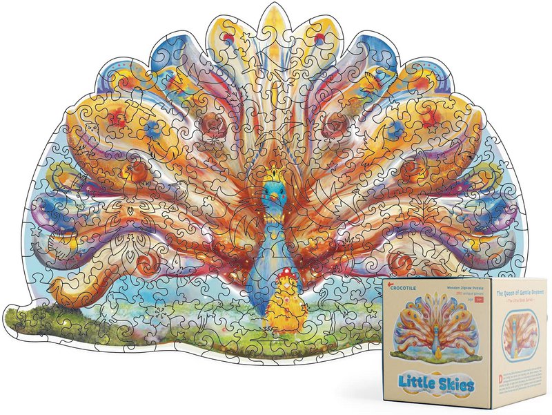 Zarina, la regina dei sogni gentili - Puzzle in legno a tema pavone