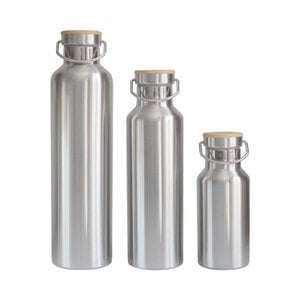 Drinkflessen van RVS | met of zonder isolatie | 3 maten