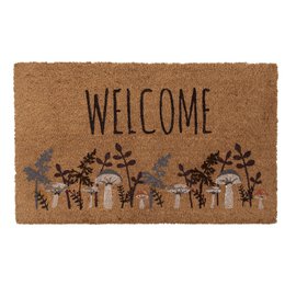 Doormat 75x45 cm Brown Coconut Mushrooms Coconut mat
