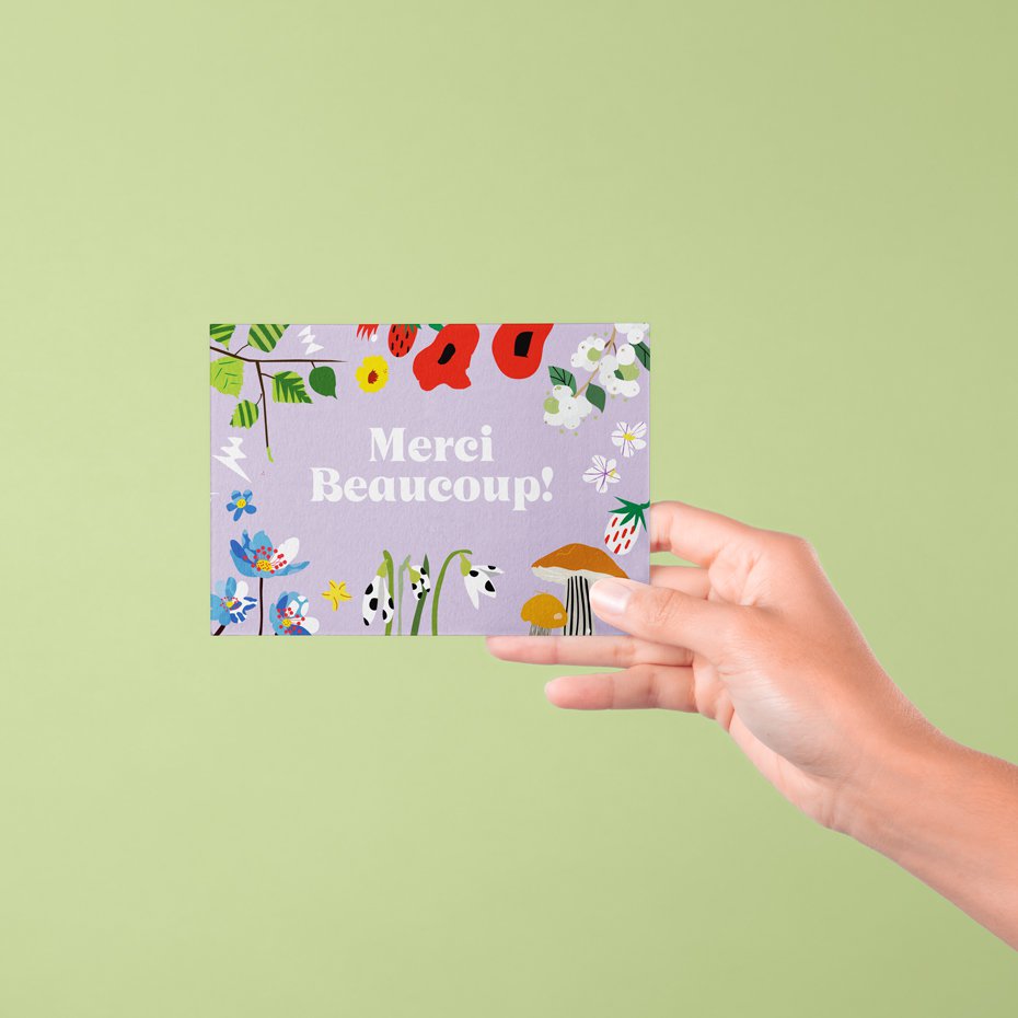 Thank you card - Merci beaucoup
