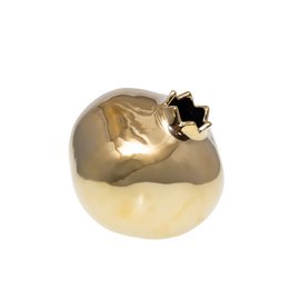 Golden Ceramic Granatæble Vase 12.8x12.8x11.5cm