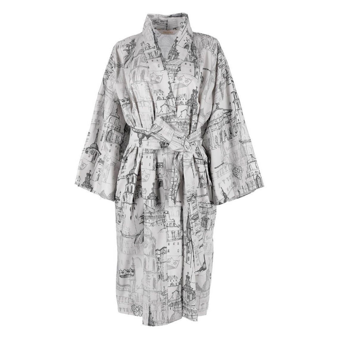Sateen bathrobe kimono with bag Secret Love Story of Royal Vilnius