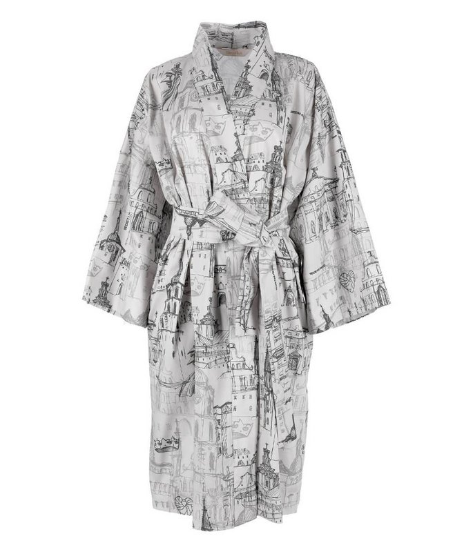 Satijnen badjaskimono met tas Secret Love Story of Royal Vilnius