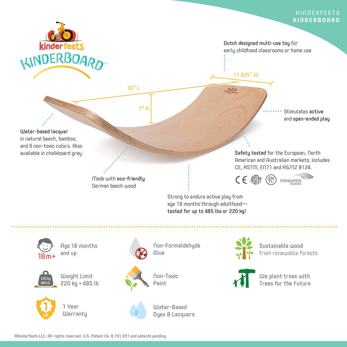 Kinderfeets Balance Board aus Holz / Balance Board Kinder - Rose AUSVERKAUFT=AUSVERKAUFT