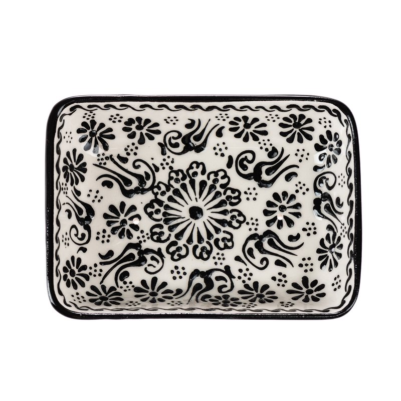 Soap dish Myth black, hand-painted