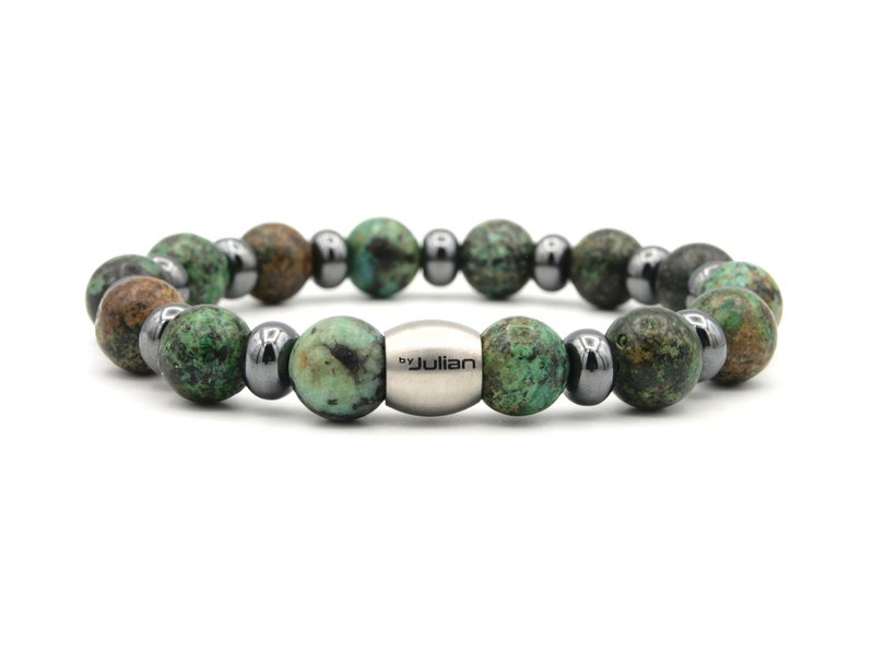 armband Umi hematiet Afrikaans turquoise (10mm)